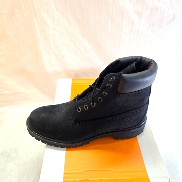 Timberland Men's Size 8 Premium 6" Boot Black Waterproof Nubuck Ne - Picture 2 of 5
